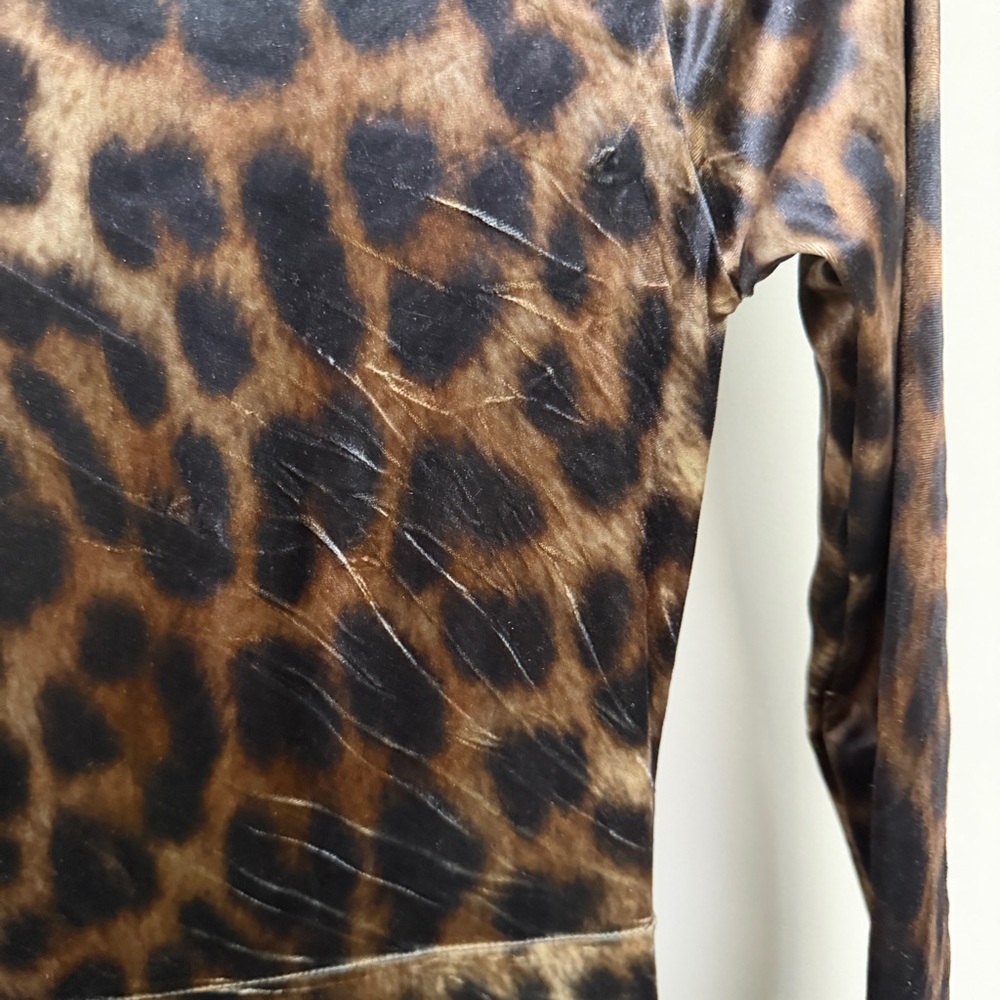 Leslie Amon  Amanda Maxi Dress in Leopard size s new with tags - Picture 9 of 11